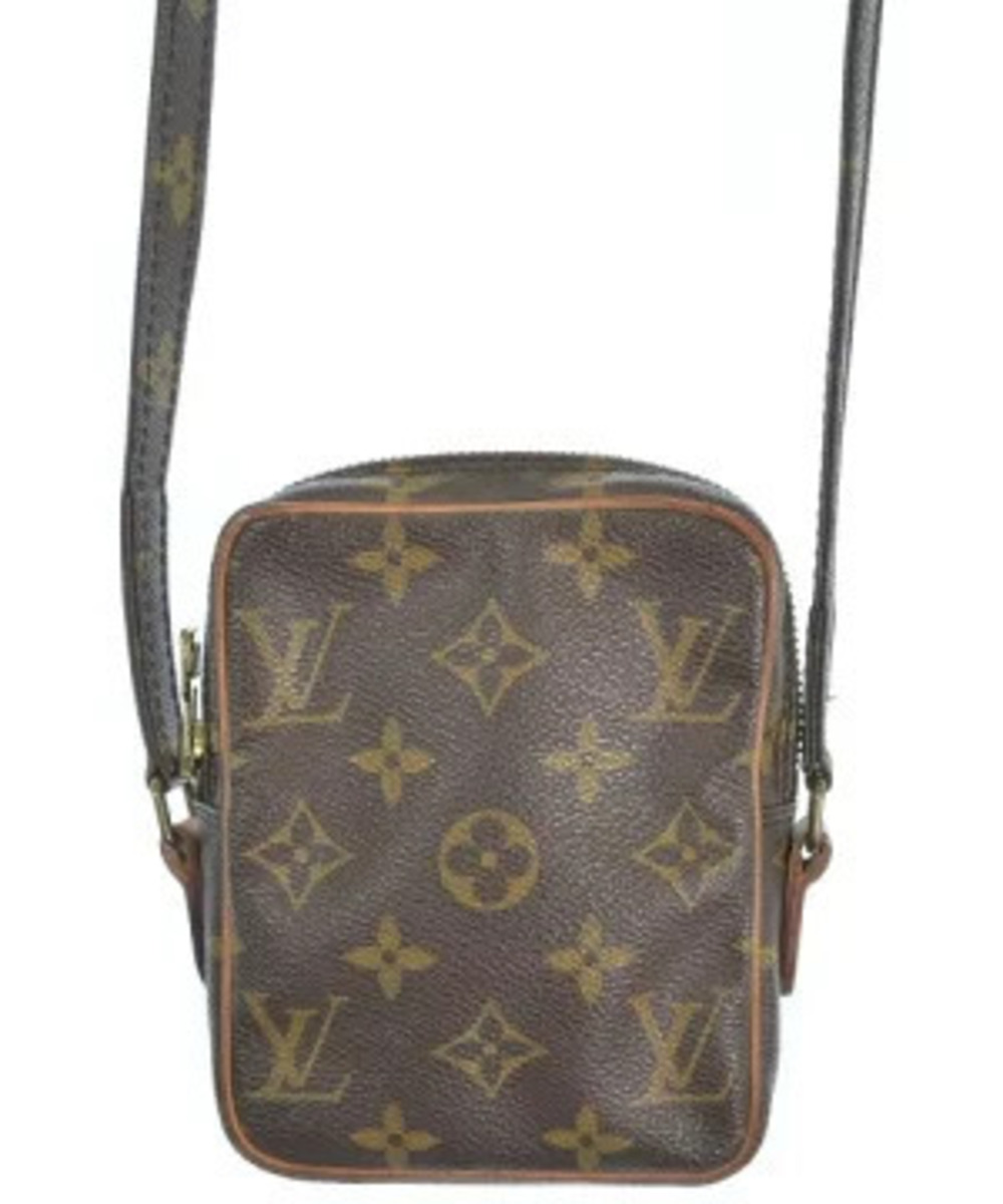 Louis Vuitton Danube Monogram Canvas Leather Crossbody Bag Brown